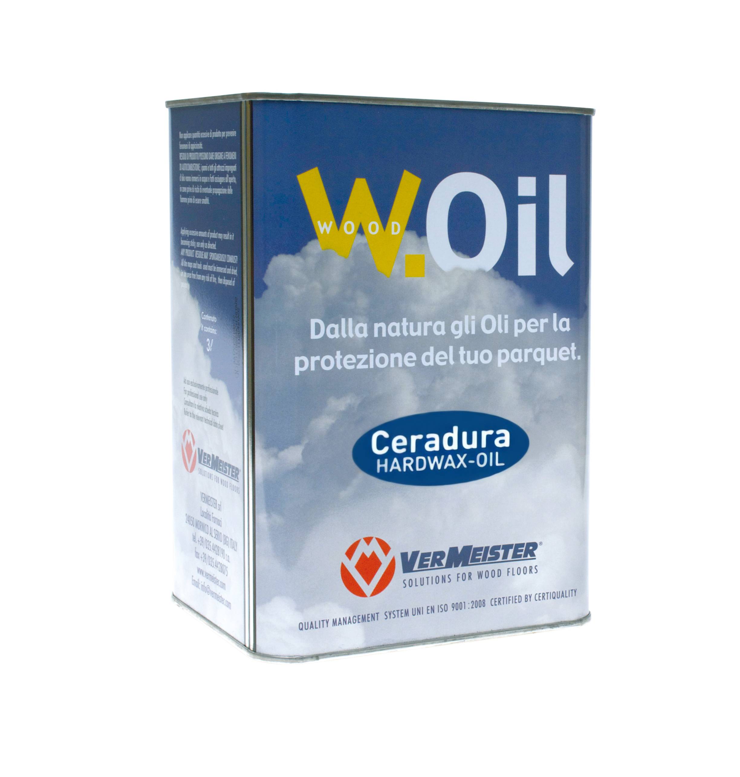 Масло с воском Vermeister Ceradura Hardwax-oil прозрачное 3 л