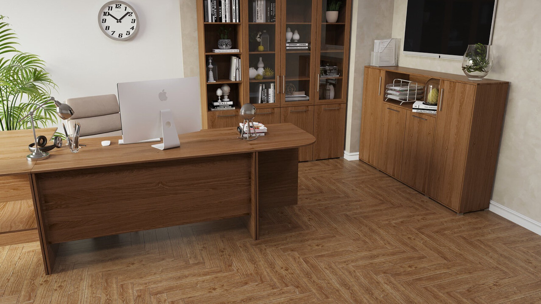 Ламинат CBM Koruna Бук Збирог 813 венгерская елка 606,8×101,1×12 фото в интерьере