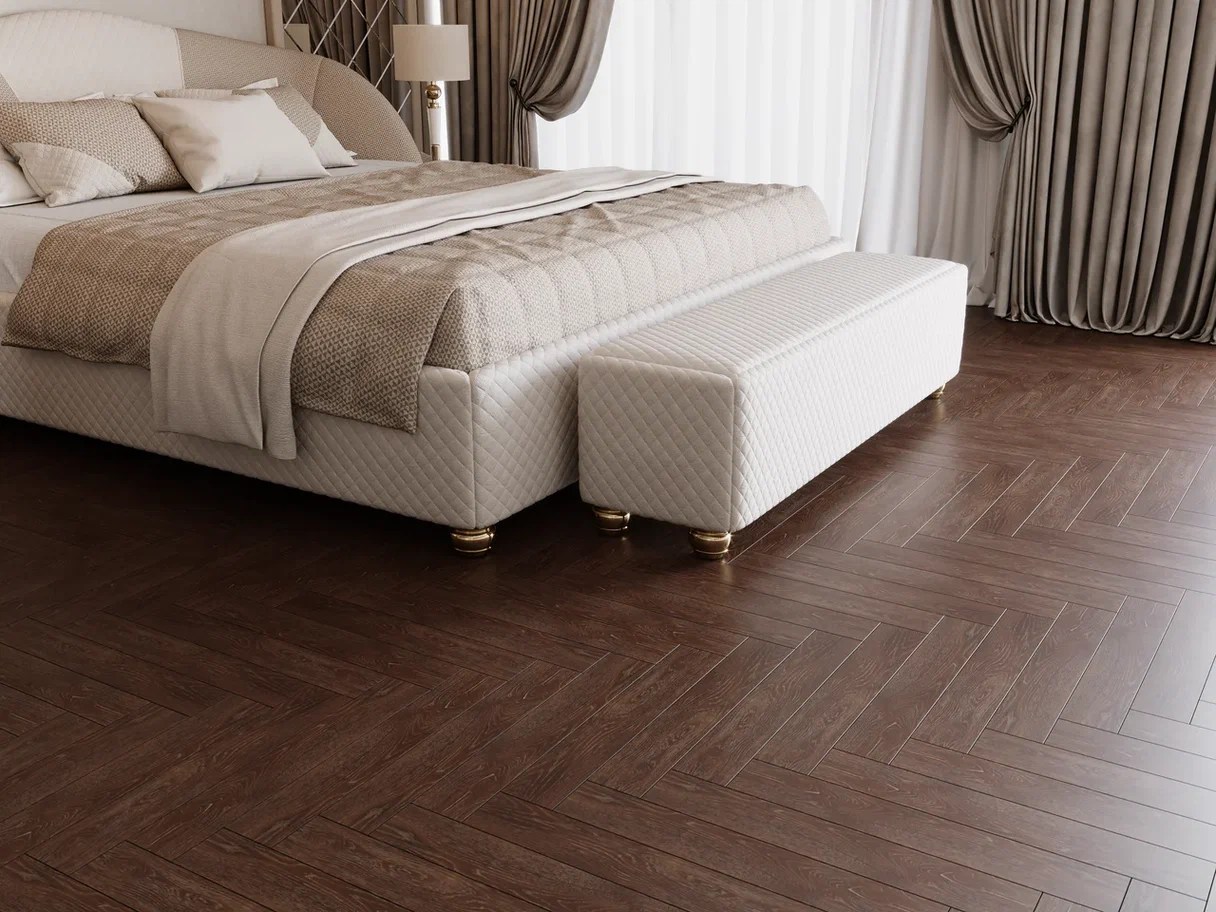 Ламинат CBM Koruna Орех Камбоджи 816 венгерская елка 606,8×101,1×12 фото в интерьере Ламинат CBM Koruna Орех Камбоджи 816 венгерская елка 606,8×101,1×12 фото в интерьере