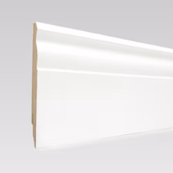 Плинтус МДФ ламинированный TeckWood белый Прайм Ренессанс глянец 2150×100×16