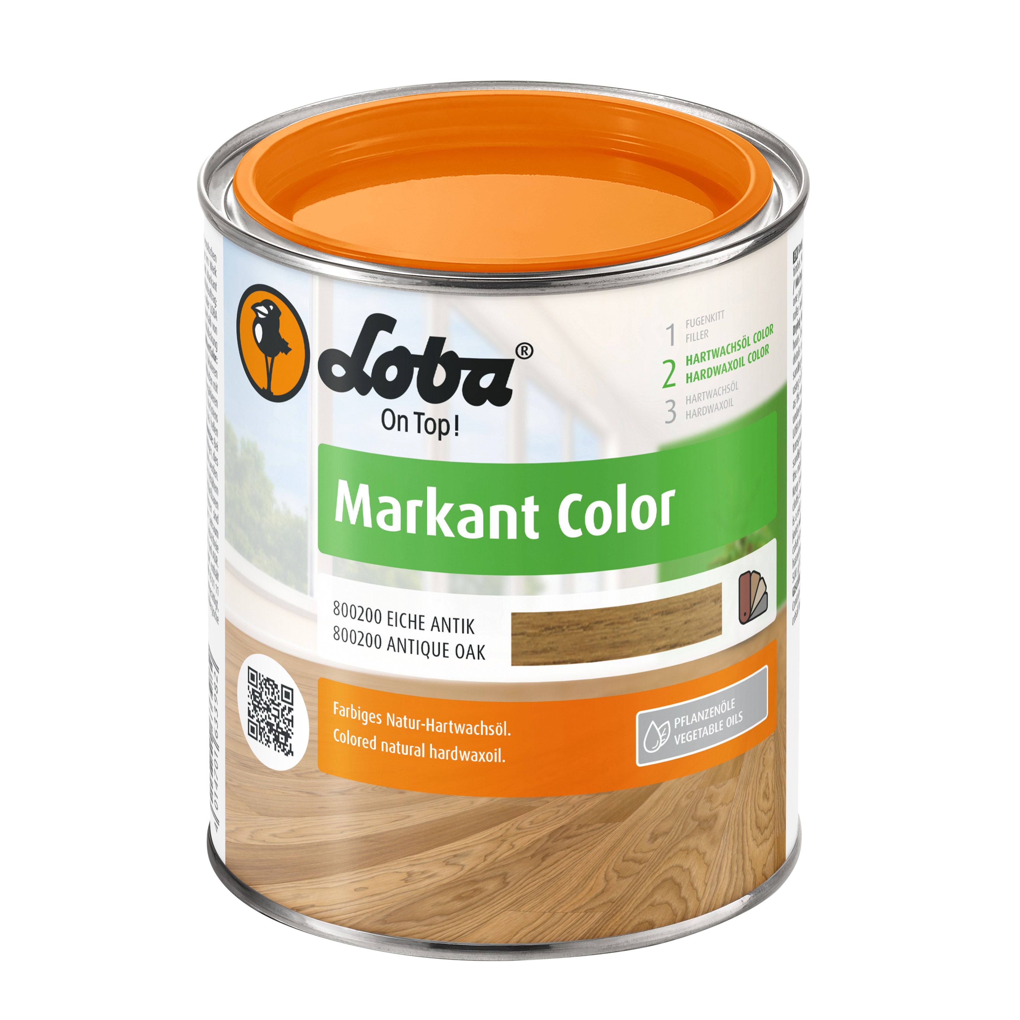 Цветное масло с твердым воском Loba Markant Color дуб антик 0,75 л