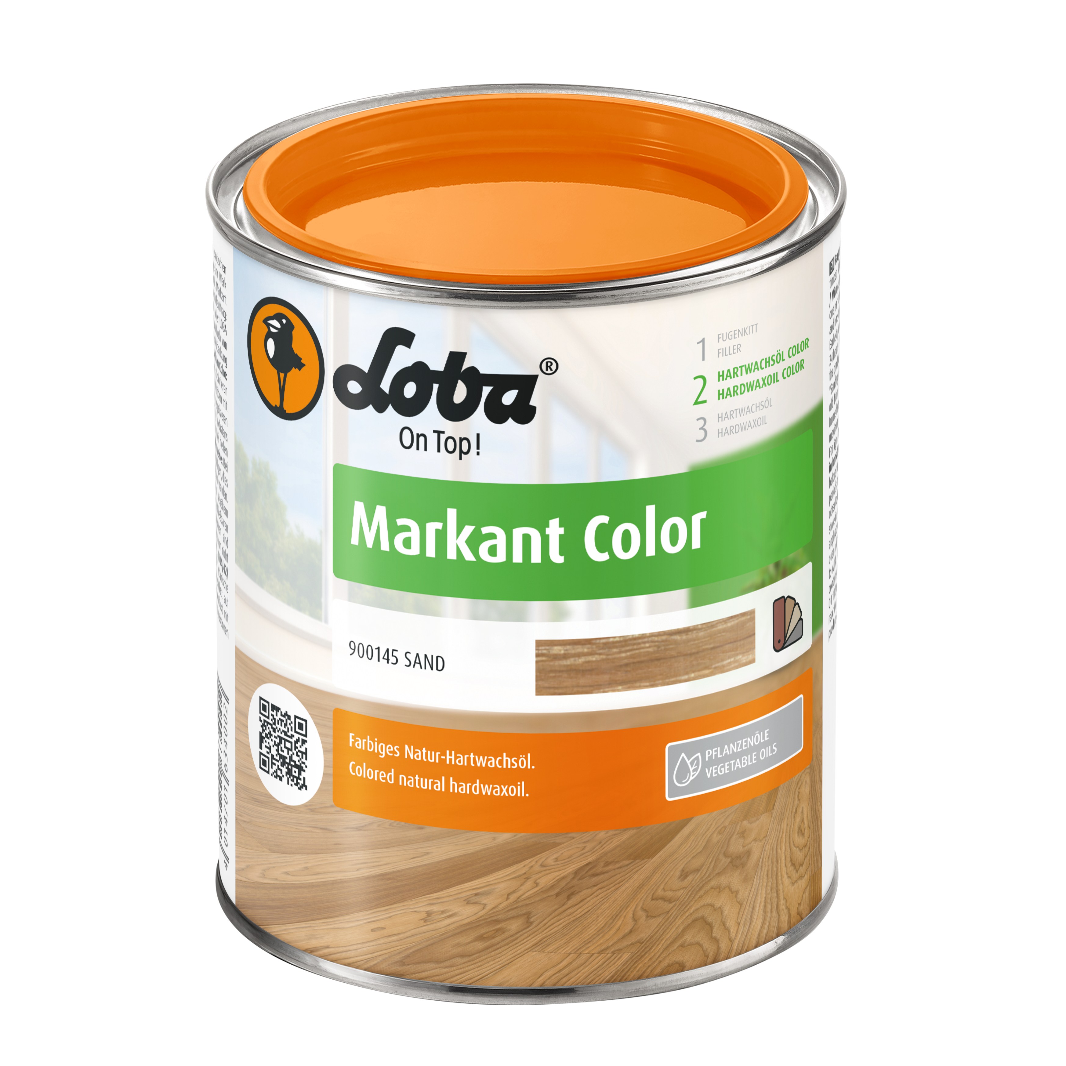 Цветное масло с твердым воском Loba Markant Color сэнд 0,75 л