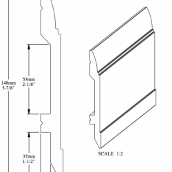 Плинтус под покраску Orac Decor Axxent SX104 2000×148×17
