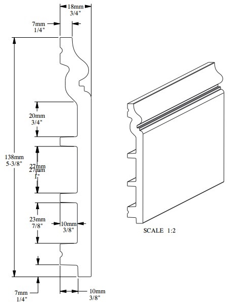 Плинтус под покраску Orac Decor Select SX118 2000×138×18