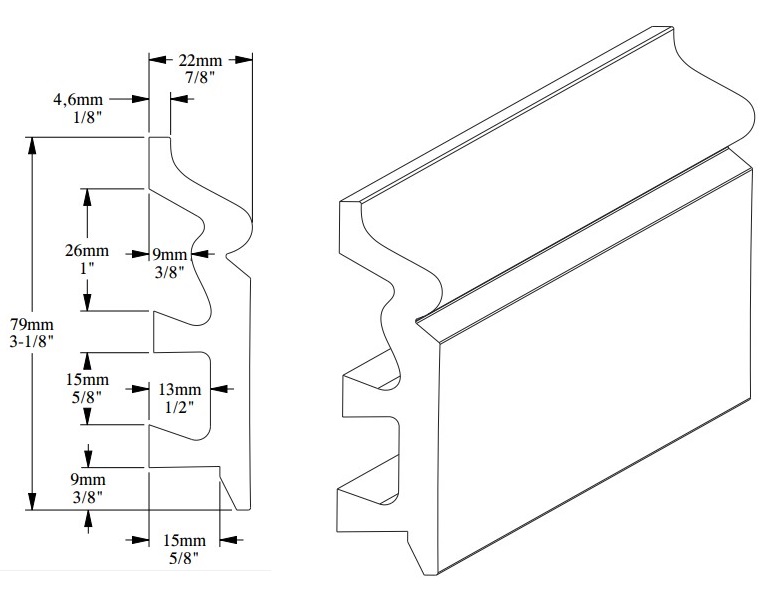 Плинтус под покраску Orac Decor Orac Axxent SX122 2000×79×22