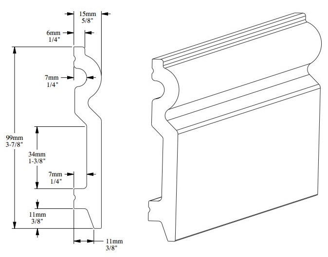 Плинтус под покраску Orac Decor Select SX137 2000×99×15