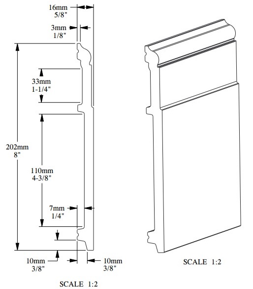 Плинтус под покраску Orac Decor Orac Axxent High Heels SX156 2000×202×16