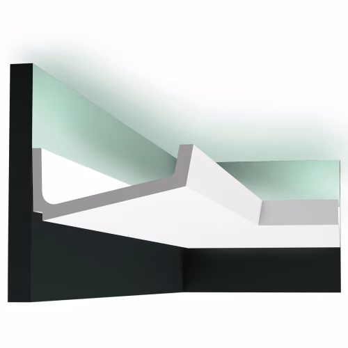 Потолочный плинтус под покраску Orac Decor Modern Flat C352 с подсветкой 2000×171×76