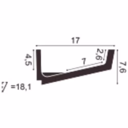 Потолочный плинтус под покраску Orac Decor Modern Flat C352 с подсветкой 2000×171×76