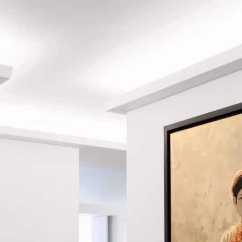 Потолочный плинтус под покраску Orac Decor Modern Straight C357 с подсветкой 2000×110×71