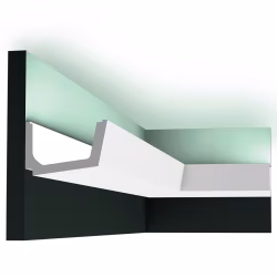 Потолочный плинтус под покраску Orac Decor Modern Straight C357 с подсветкой 2000×110×71