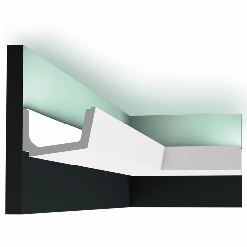 Потолочный плинтус под покраску Orac Decor Modern Straight C357 с подсветкой 2000×110×71