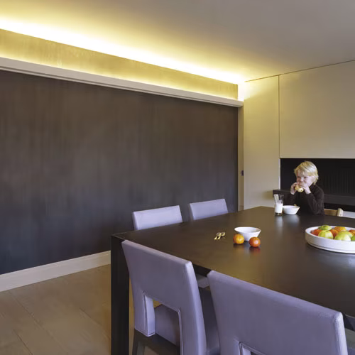Потолочный плинтус под покраску Orac Decor Modern Rail C358 с подсветкой 2000×140×73