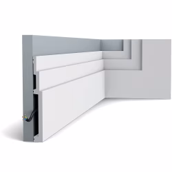 Плинтус под покраску Orac Decor Modern High Line SX181 2000×200×22