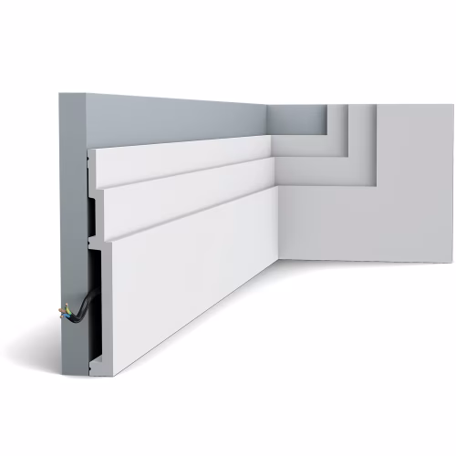 Плинтус под покраску Orac Decor Modern High Line SX181 2000×200×22