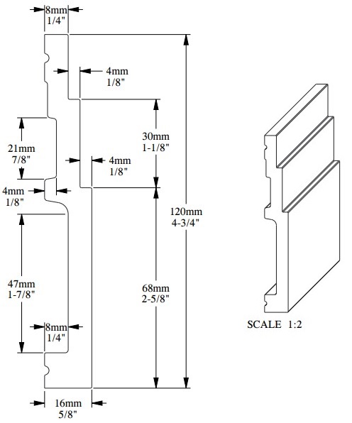 Плинтус под покраску Orac Decor Select SX180 2000×120×16