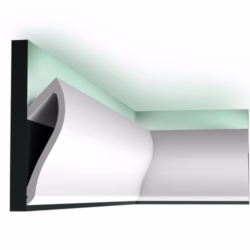 Потолочный плинтус под покраску Orac Decor Modern Shade C371 с подсветкой 2000×58×185