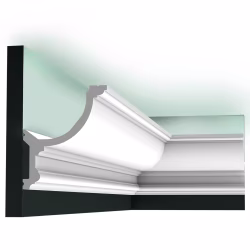 Потолочный плинтус под покраску Orac Decor Luxxus C901 с подсветкой 2000×124×148