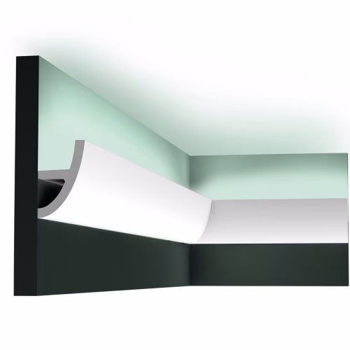 Потолочный плинтус под покраску Orac Decor Modern Antonio C373 с подсветкой 2000×50×80