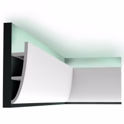 Потолочный плинтус под покраску Orac Decor Modern Antonio C374 с подсветкой 2000×50×180