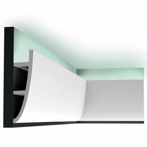 Потолочный плинтус под покраску Orac Decor Modern Antonio C374 с подсветкой 2000×50×180