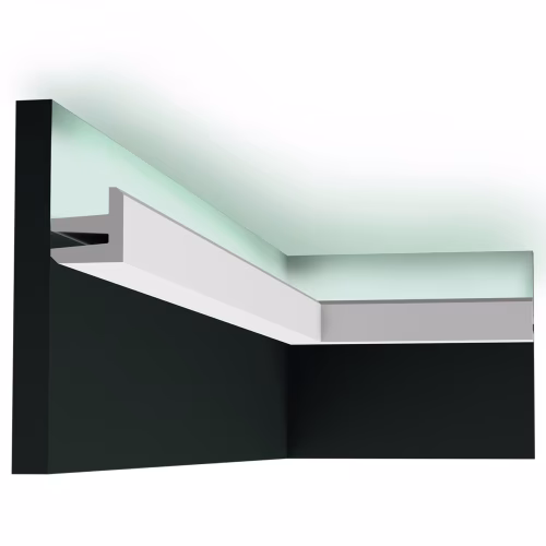 Потолочный плинтус под покраску Orac Decor Modern L3 C380 с подсветкой 2000×50×50