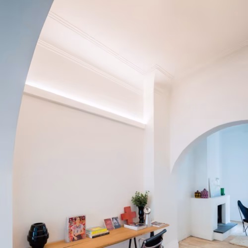 Потолочный плинтус под покраску Orac Decor Modern L3 C381 с подсветкой 2000×50×95