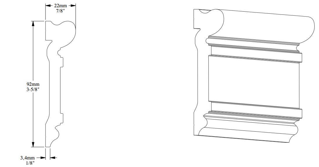 Молдинг под покраску Orac Decor Orac Axxent DX119 2300×92×22