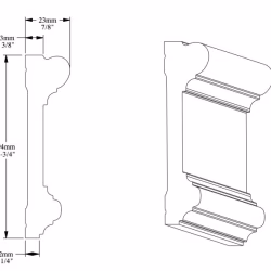Молдинг под покраску Orac Decor Axxent DX121 2300×94×23