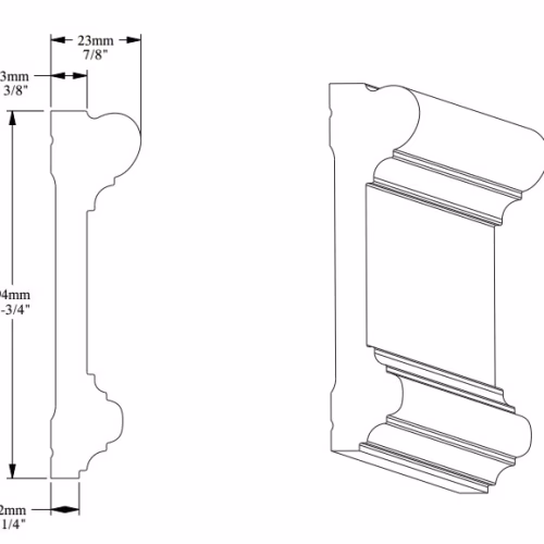 Молдинг под покраску Orac Decor Axxent DX121 2300×94×23