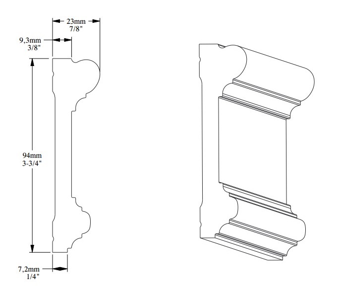 Молдинг под покраску Orac Decor Orac Axxent DX121 2300×94×23
