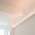 Потолочный плинтус под покраску Orac Decor Modern L3 C383 с подсветкой 2000×50×140 фото в интерьере