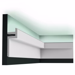 Потолочный плинтус под покраску Orac Decor Modern L3 C382 с подсветкой 2000×50×140
