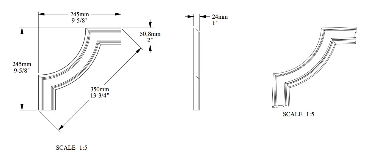 Угловой элемент к молдингу под покраску Orac Decor Orac Luxxus P101A 245×245×24