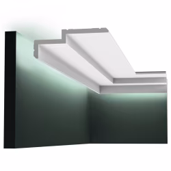 Потолочный плинтус под покраску Orac Decor Modern Steps C391 с подсветкой 2000×160×60