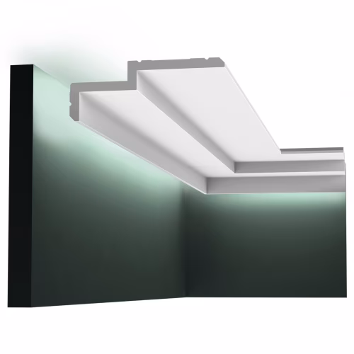 Потолочный плинтус под покраску Orac Decor Modern Steps C391 с подсветкой 2000×160×60