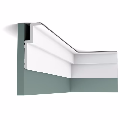 Потолочный плинтус под покраску Orac Decor Modern Steps C391 с подсветкой 2000×160×60