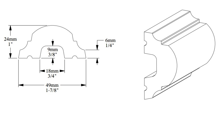 Молдинг под покраску Orac Decor Orac Luxxus P1020 2000×49×24