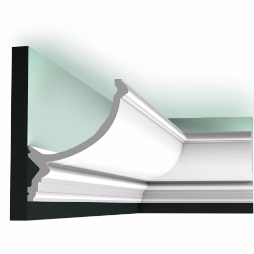 Потолочный плинтус под покраску Orac Decor New Classic C900 с подсветкой 2000×146×171