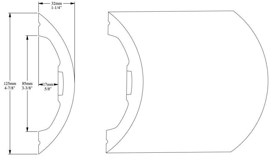 Молдинг под покраску Orac Decor Ulf Moritz Radius P3070 2000×125×32