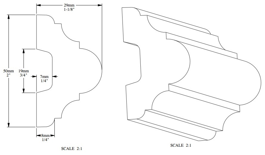 Молдинг под покраску Orac Decor Orac Luxxus P4020 2000×50×29