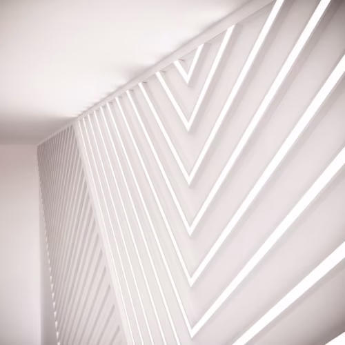 Потолочный плинтус под покраску Orac Decor Select CX190 с подсветкой 2000×30×20
