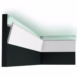 Потолочный плинтус под покраску Orac Decor Modern Diagonal SX179 с подсветкой 2000×29×97