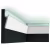 Потолочный плинтус под покраску Orac Decor Modern Diagonal SX179 с подсветкой 2000×29×97