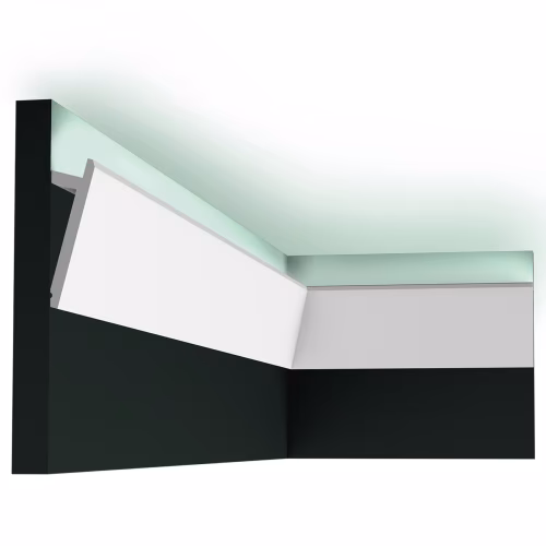 Потолочный плинтус под покраску Orac Decor Modern Diagonal SX179 с подсветкой 2000×29×97