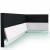 Потолочный плинтус под покраску Orac Decor Modern Diagonal SX179 с подсветкой 2000×29×97