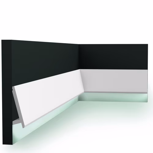Потолочный плинтус под покраску Orac Decor Modern Diagonal SX179 с подсветкой 2000×29×97
