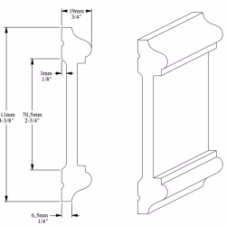 Молдинг под покраску Orac Decor Luxxus P7020 2000×111×19