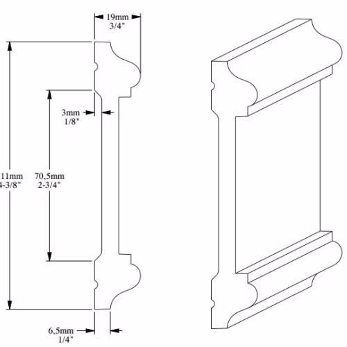 Молдинг под покраску Orac Decor Luxxus P7020 2000×111×19