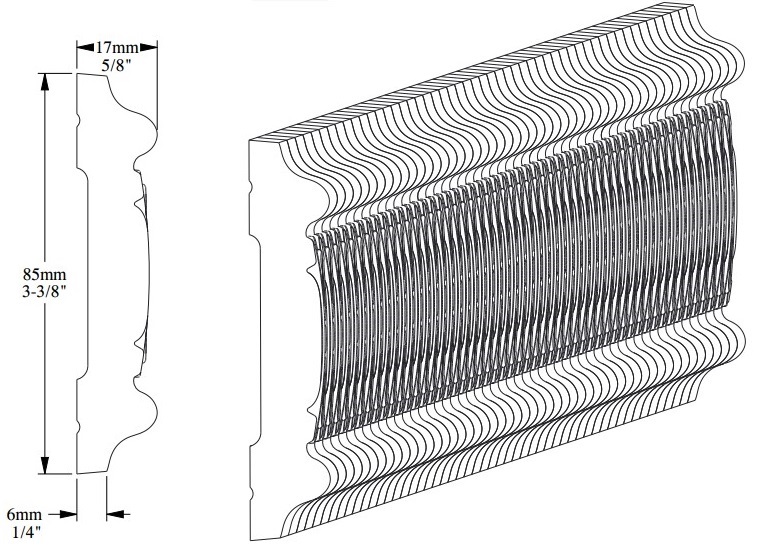 Молдинг под покраску Orac Decor Orac Luxxus P7030 2000×85×17